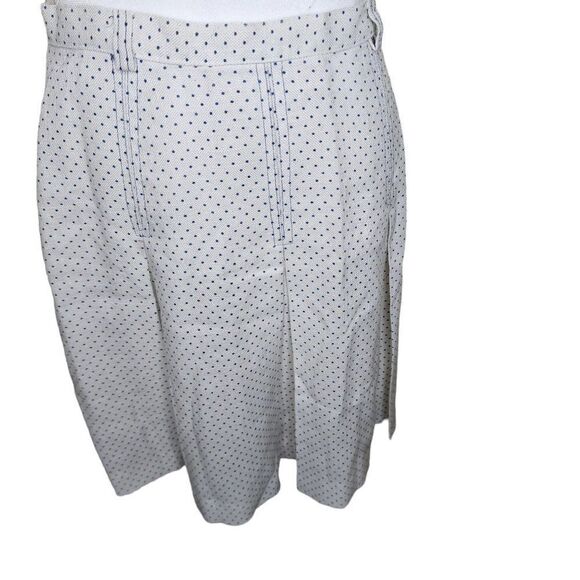Vintage 70s Tennis Circle Skirt Womens Size M White Polka Dot Pleated - Picture 4 of 7